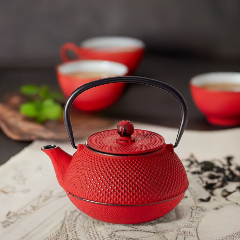 Teekanne Tetsubin Gusseisen rot 0,85l