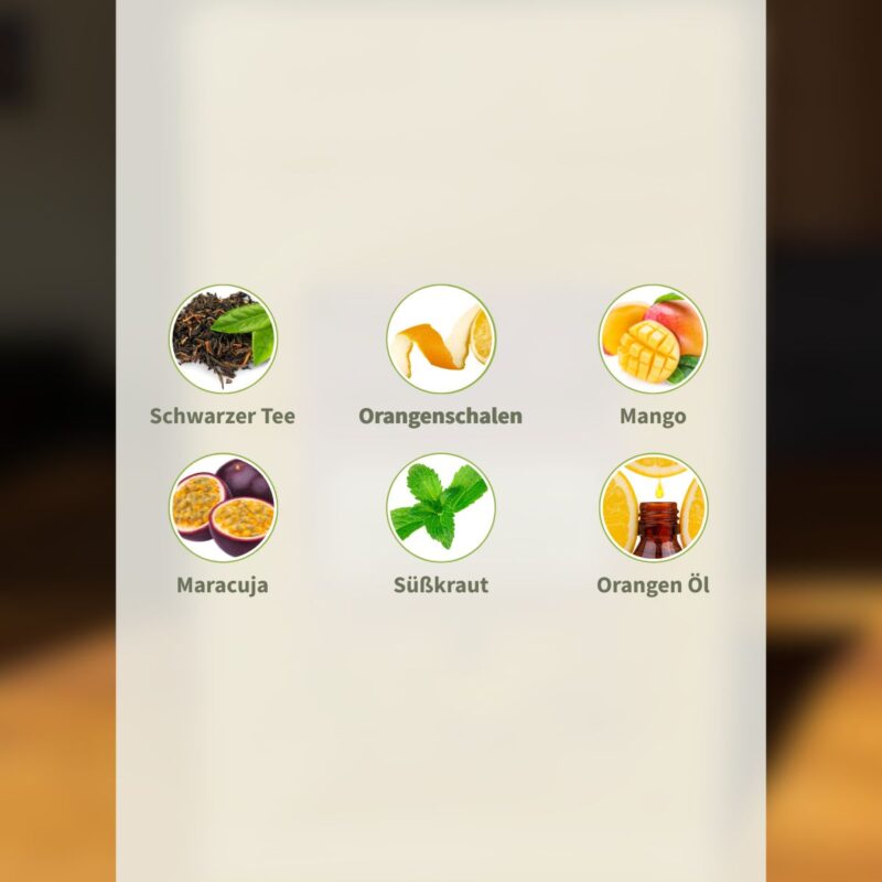 Bio Coldbrew Tee Eistee Mango Maracuja Zutat