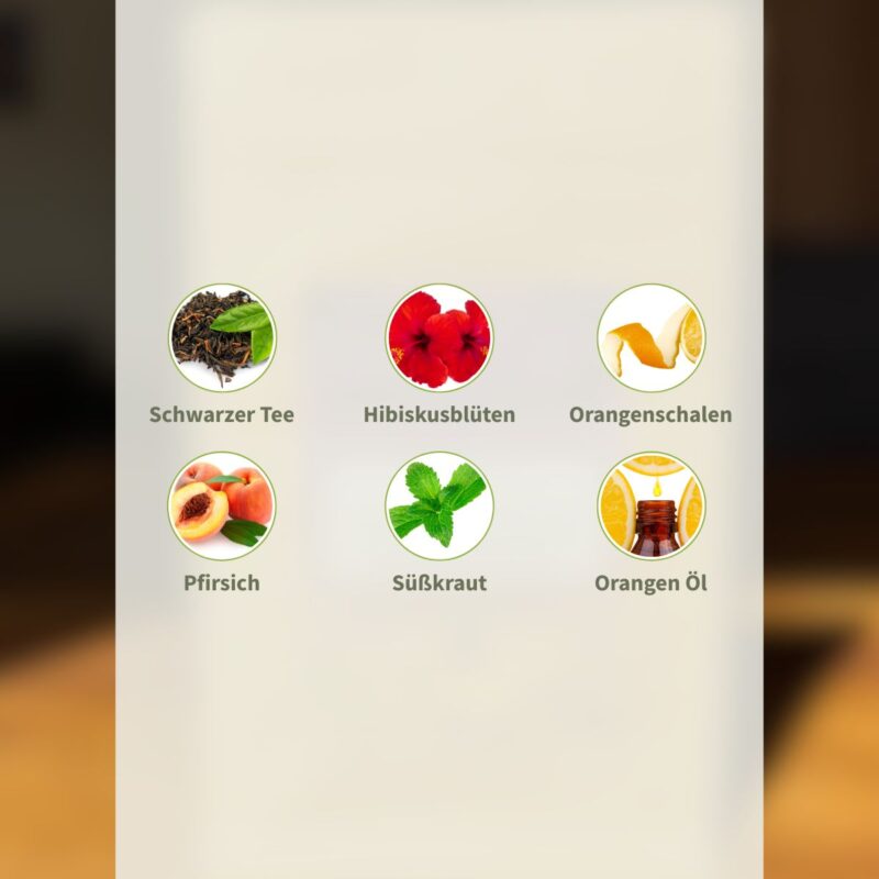 Homemade Eistee Pfirsisch - Coldbrew Tee zutaten